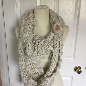 Hand Knit Soft Wool Infinity Scarf